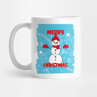 Festive Christmas  Cute Snowman Mug